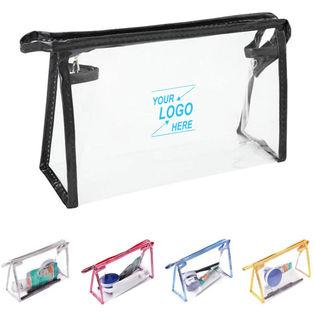 Transparent Travel Tolietry and Coesmetic Pouch 1