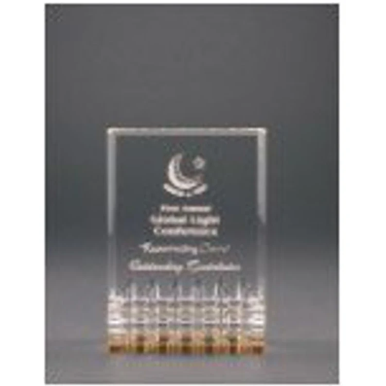 3.5" x 5" Gold Mirage Acrylic Award 1