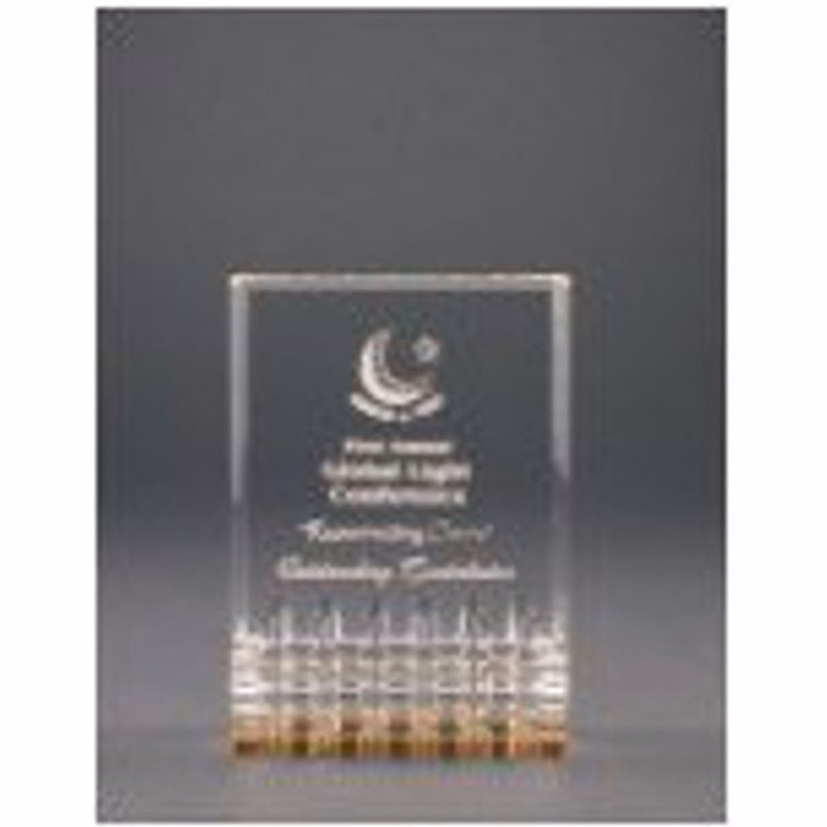 3.5" x 5" Gold Mirage Acrylic Award