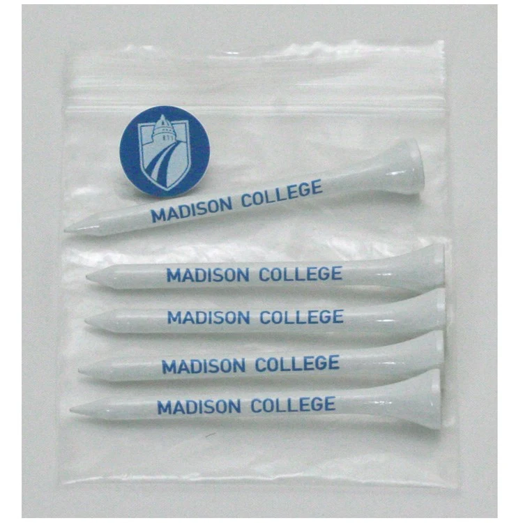 Golf Combo Pack of Five 2 3/4" Tees & 1 Ball Marker 1
