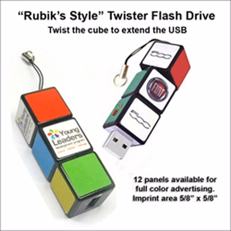 Rubiks Style Twister Flash Drive / USB - 128 MB Memory