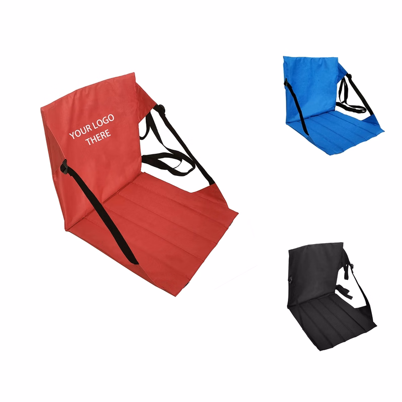 Portable foldable stadium seat cushion