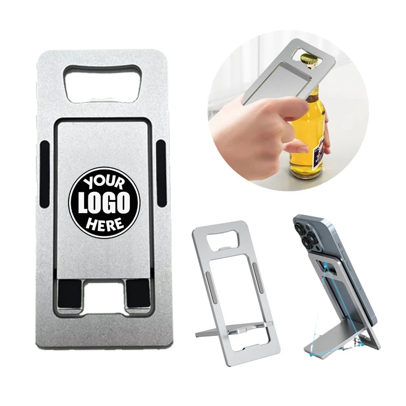 Aluminum Alloy Folding Phone Stand With Bottle Opener 1