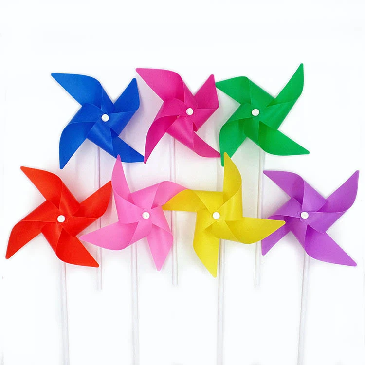 4 Leaves Plastic Windmill With Stick 1