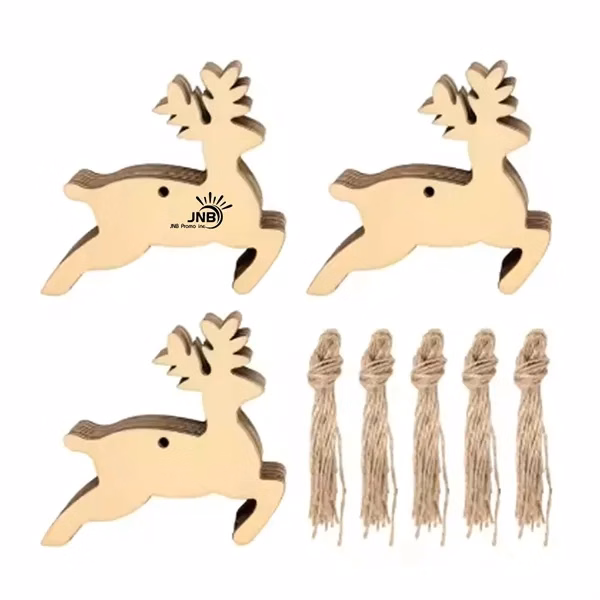 Charming Hanging Wooden Elk - A Rustic Decorative Delight