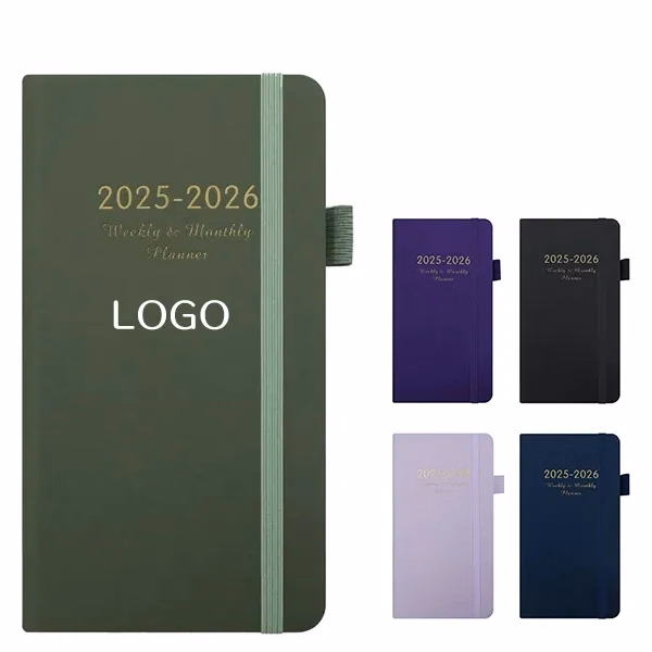 Leather Weekly Planner 2025-2026 with Pocket