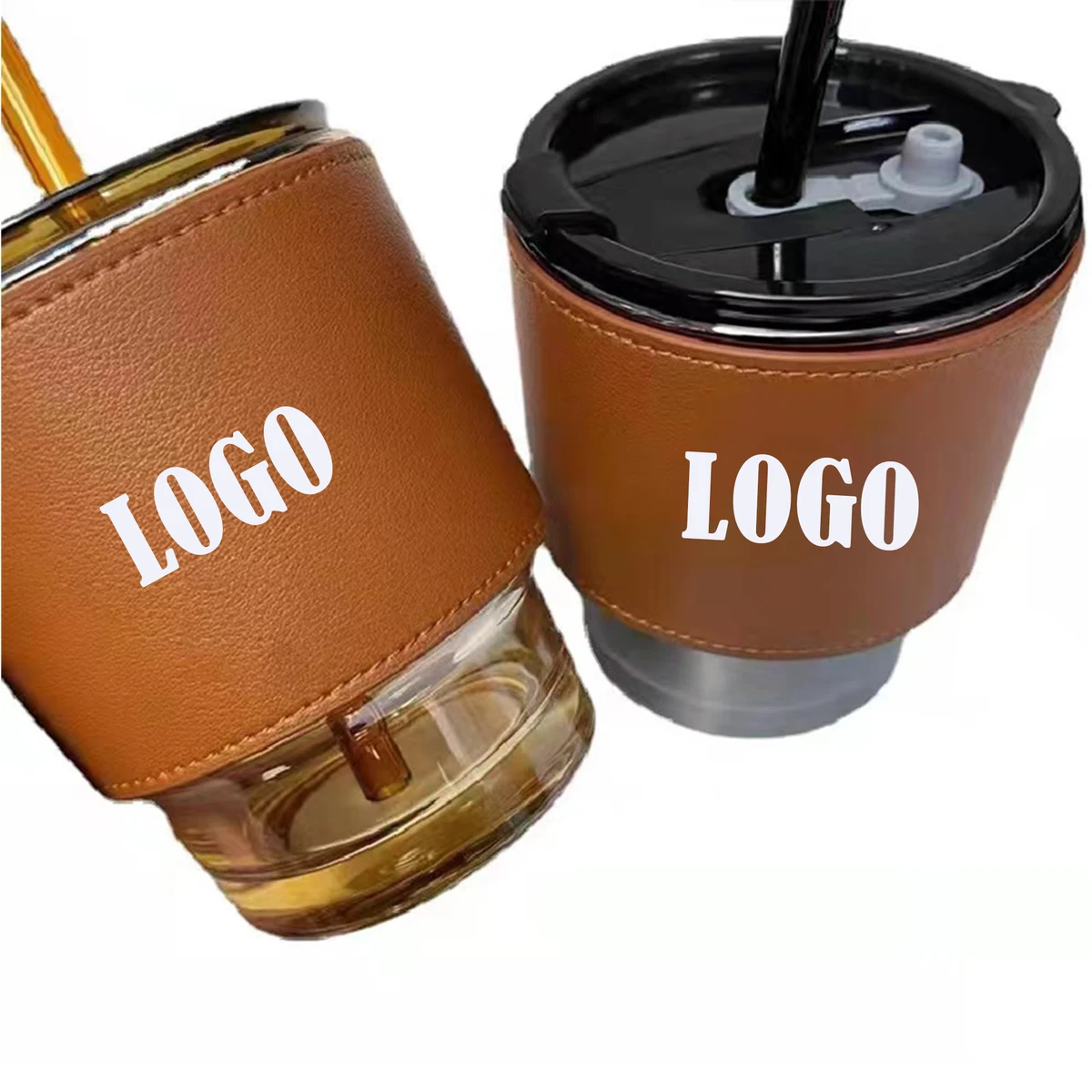 PU Leather Insulated Coffee Cup Sleeve MOQ50 1