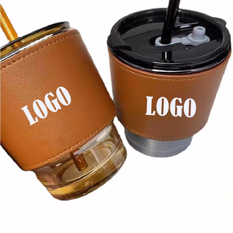 PU Leather Insulated Coffee Cup Sleeve  MOQ50