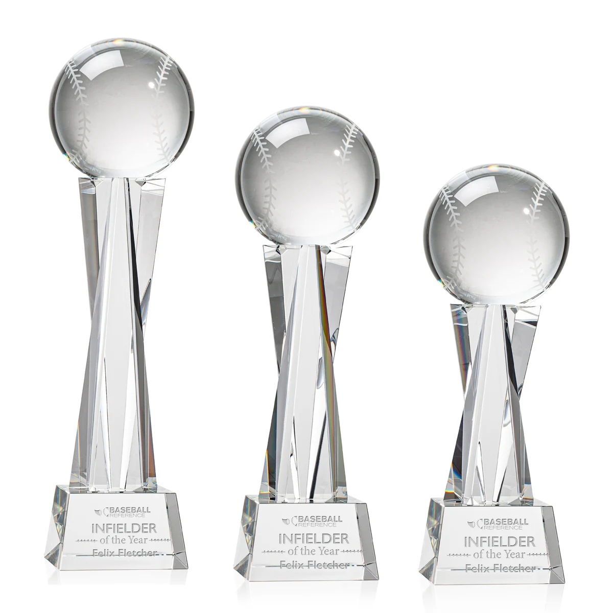Baseball Award on Grafton Base - Clear 1