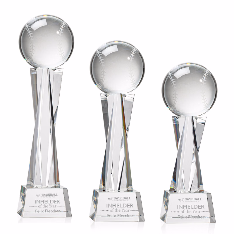 Baseball Award on Grafton Base - Clear