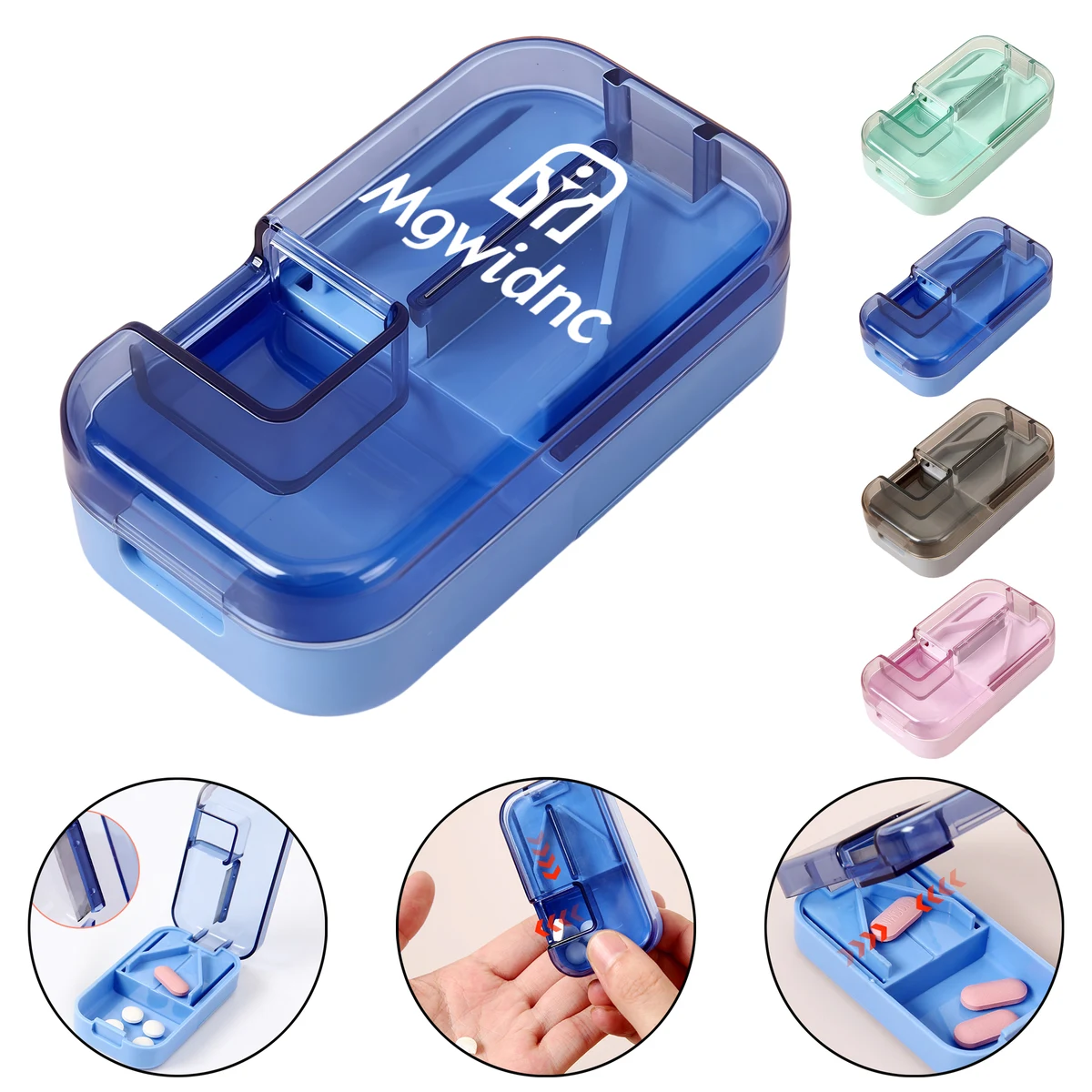 3-in-1 Pill Cutter Box with Storage 1
