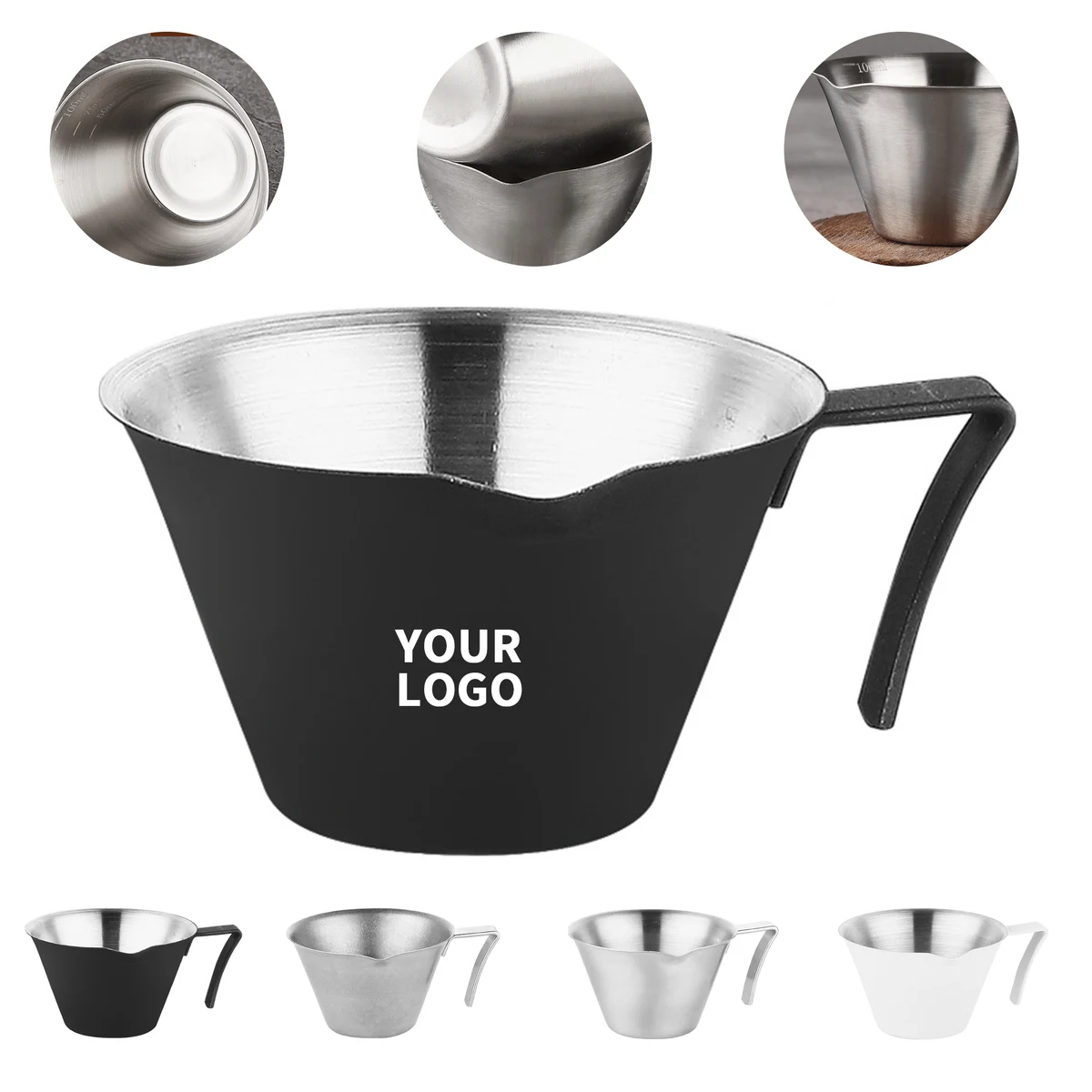 Stainless Steel Espresso Measuring Cup With Scale 3.4oz 1