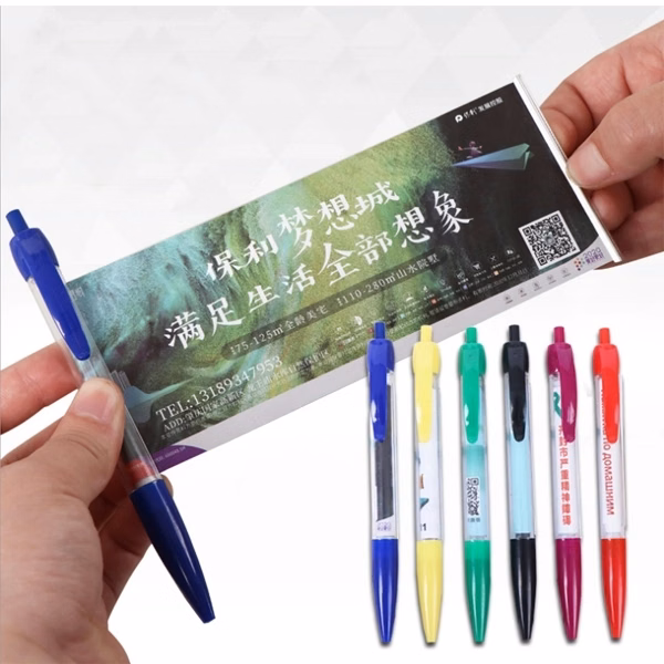 Retractable Plastic Banner Ballpoint Pen