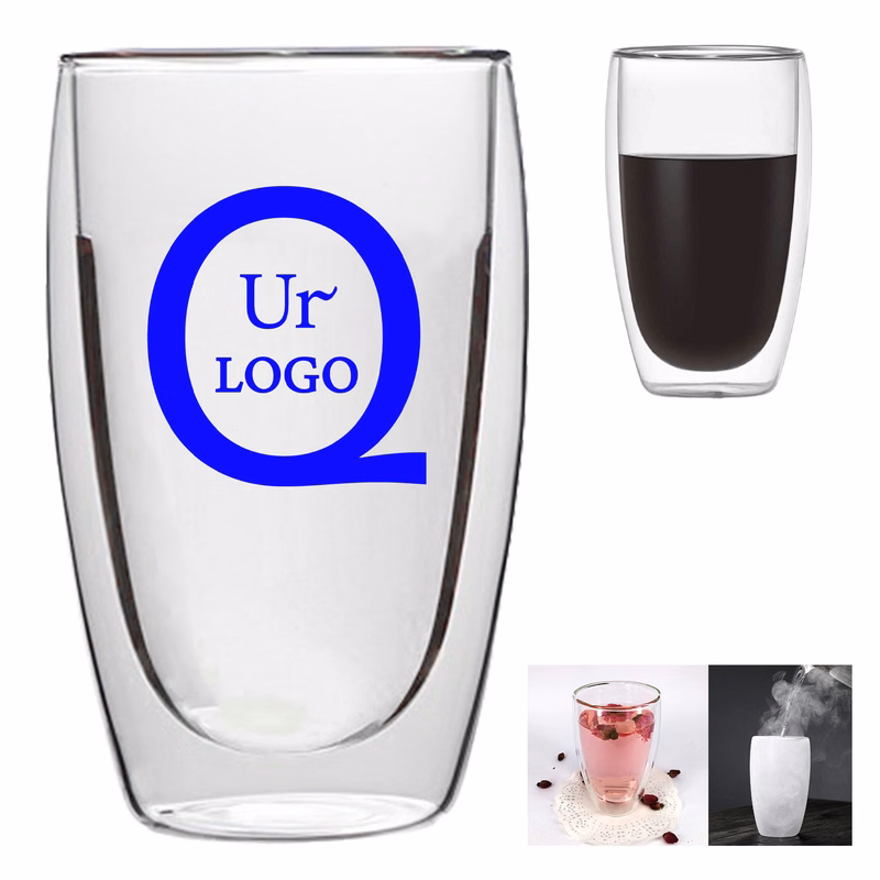 450Ml Double Wall Insulate Glass Mug