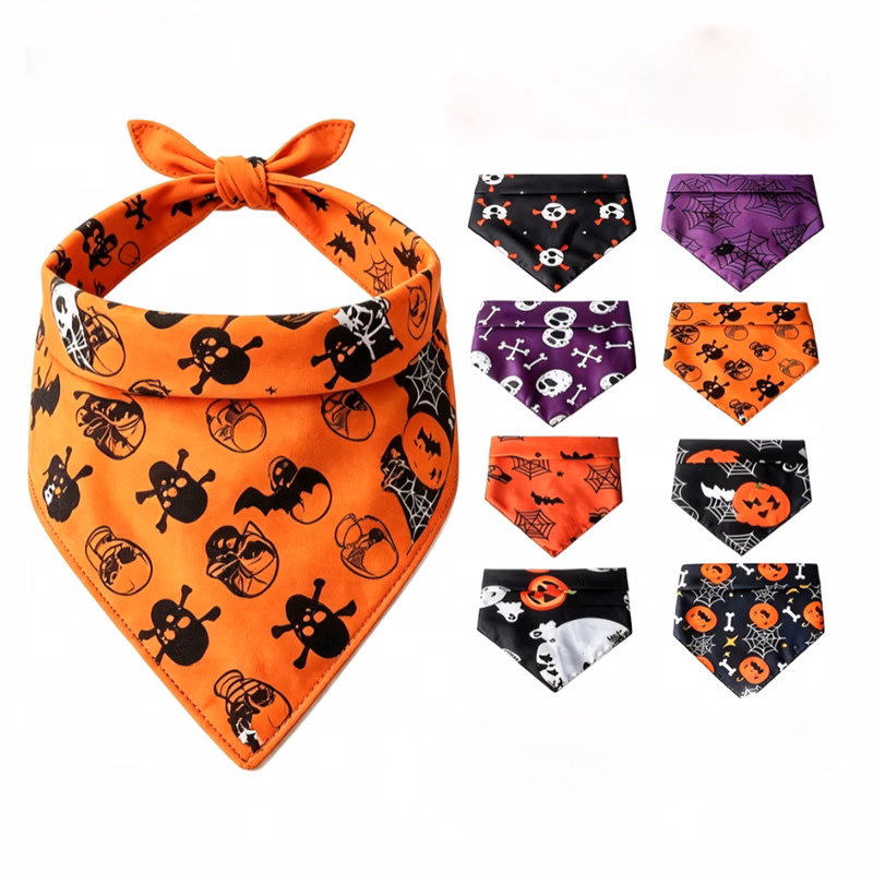 Halloween Pet Bandana Triangle Dog Neckwear Holiday Decor