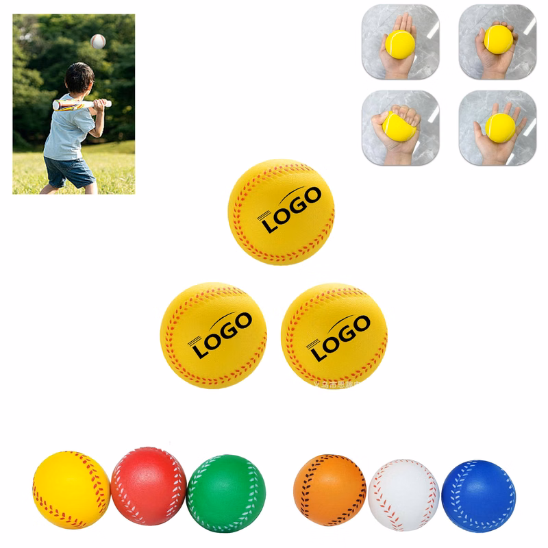 MOQ 50 pcs PU Foam Baseball Mini Stress Relief Ball
