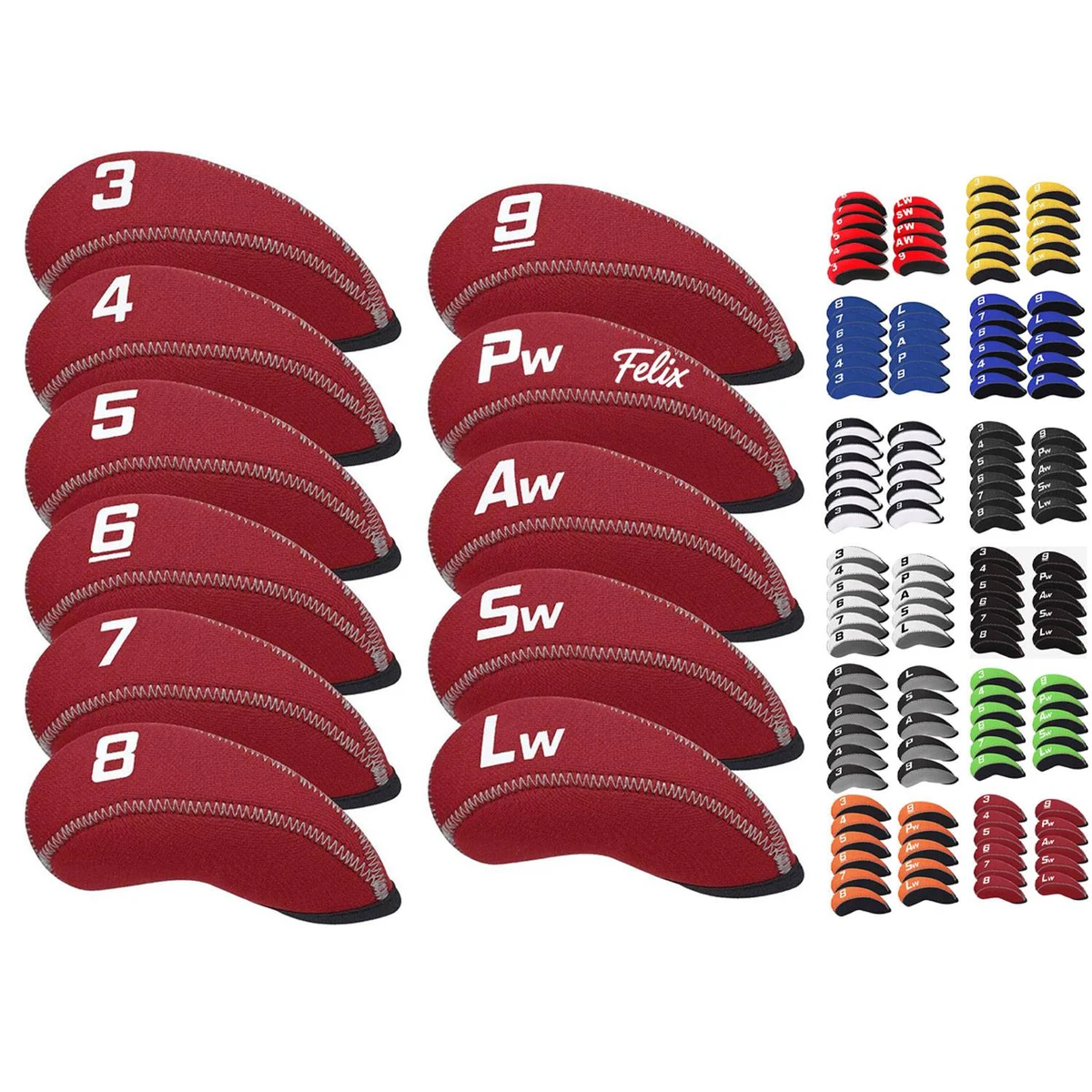 11PCS Custom Neoprene Golf Club Headcover 1