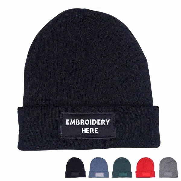 Custom Knit Beanie with Patch