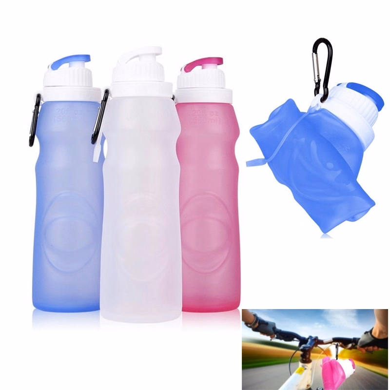 Foldable Silicone Sport Travel Water Bottle