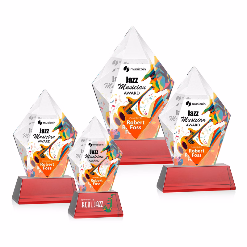 Devron VividPrint™ Award on Base - Red