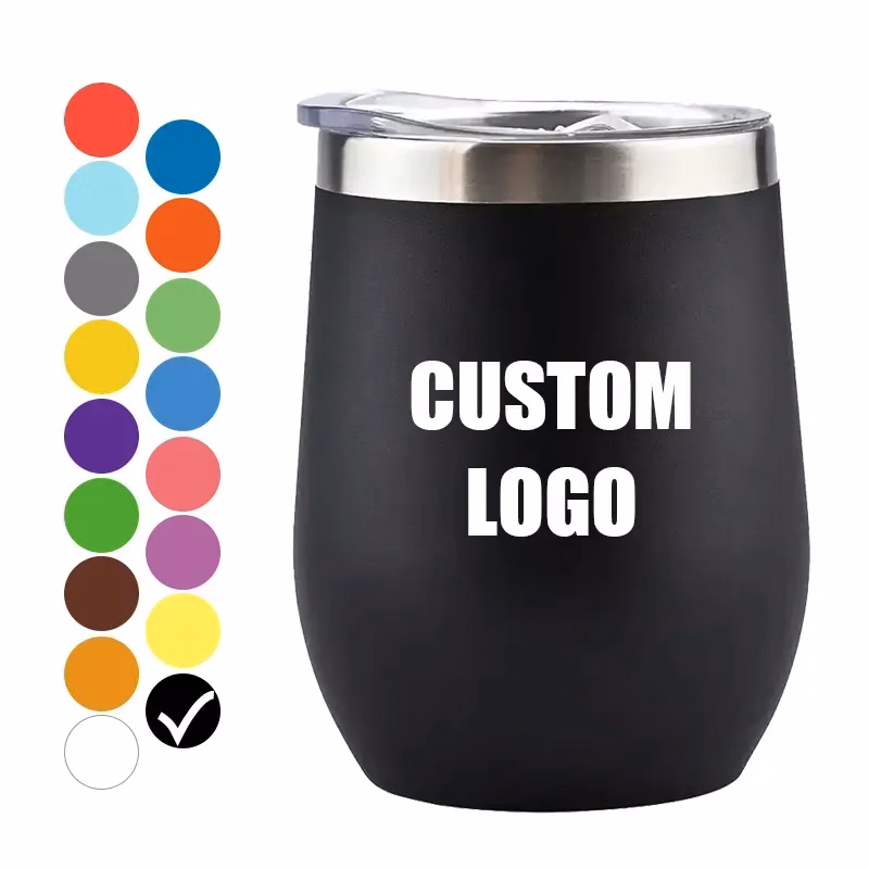 12 Oz Double Wall Vacuum Stainless Steel Travel Mugs