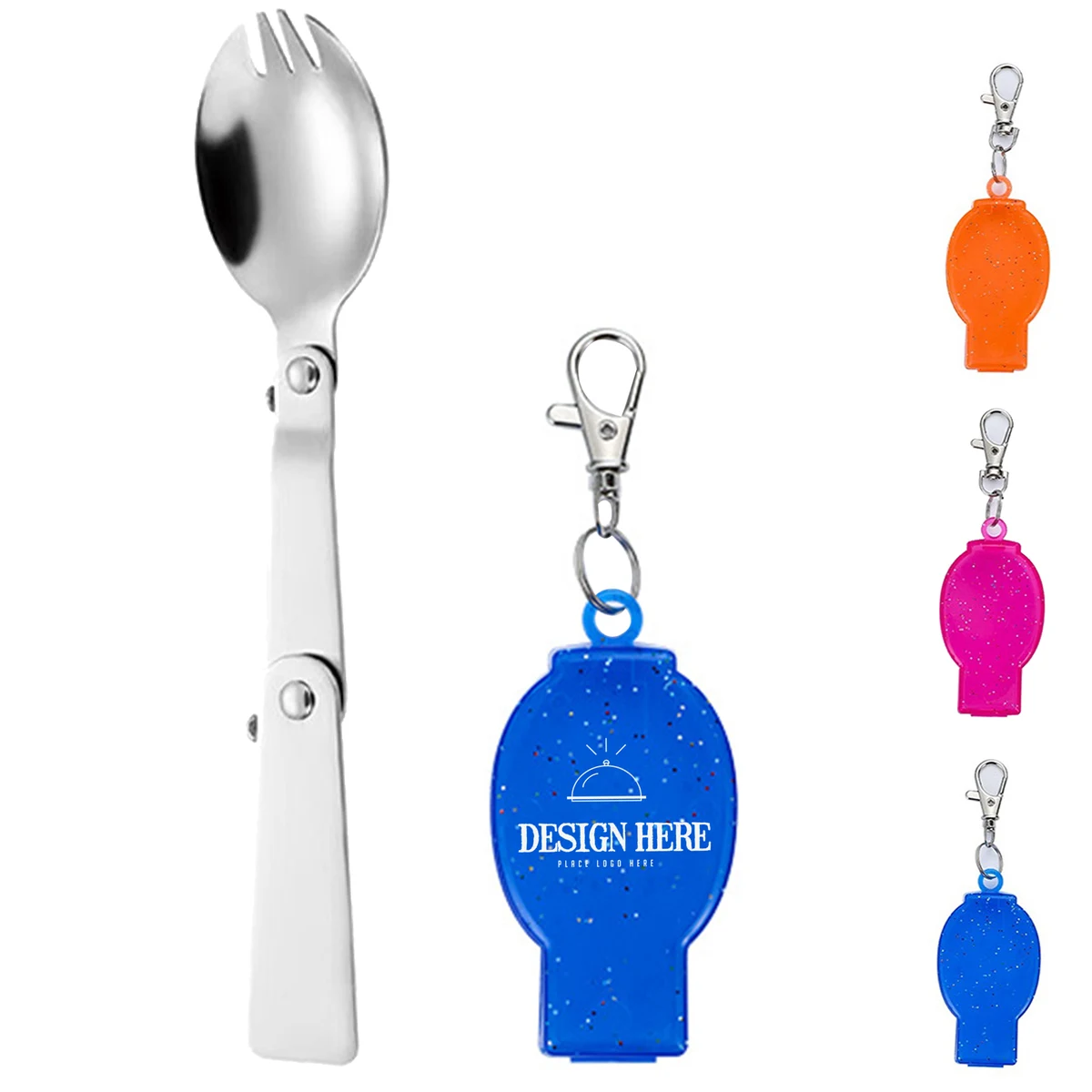 Travel Utensils Set Foldable Salad Spoon with Case 1