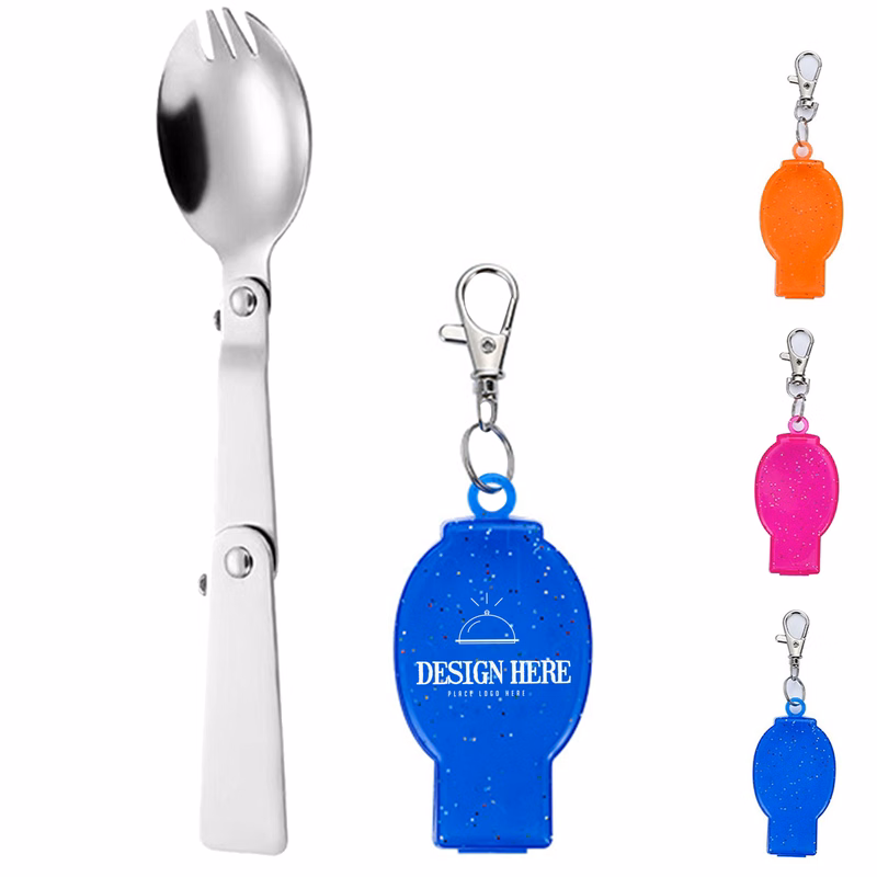 Travel Utensils Set Foldable Salad Spoon with Case