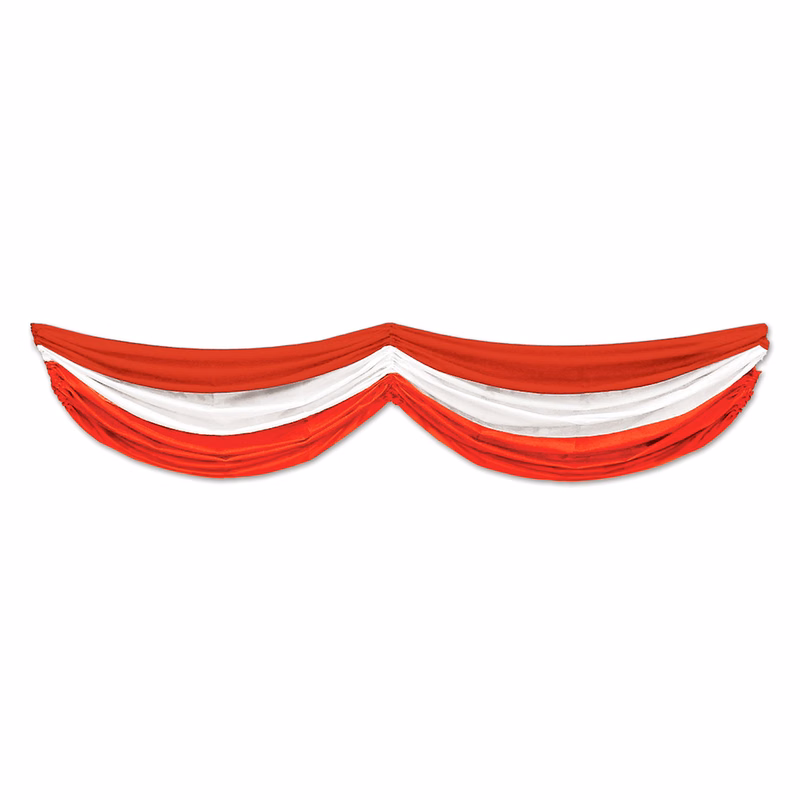 Red & White Fabric Bunting