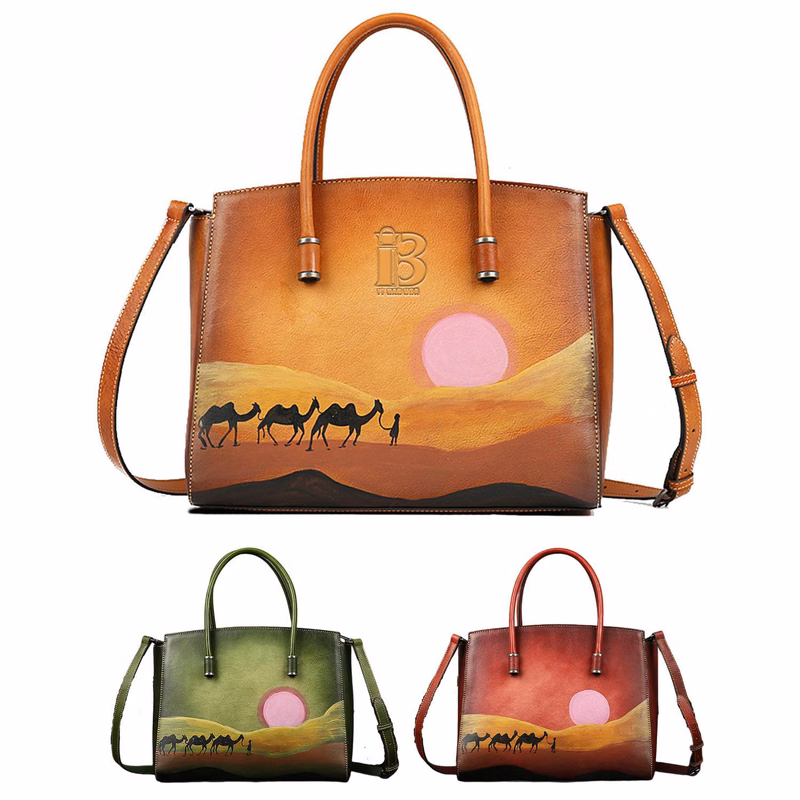 Genuine leather crossbody bag handbag