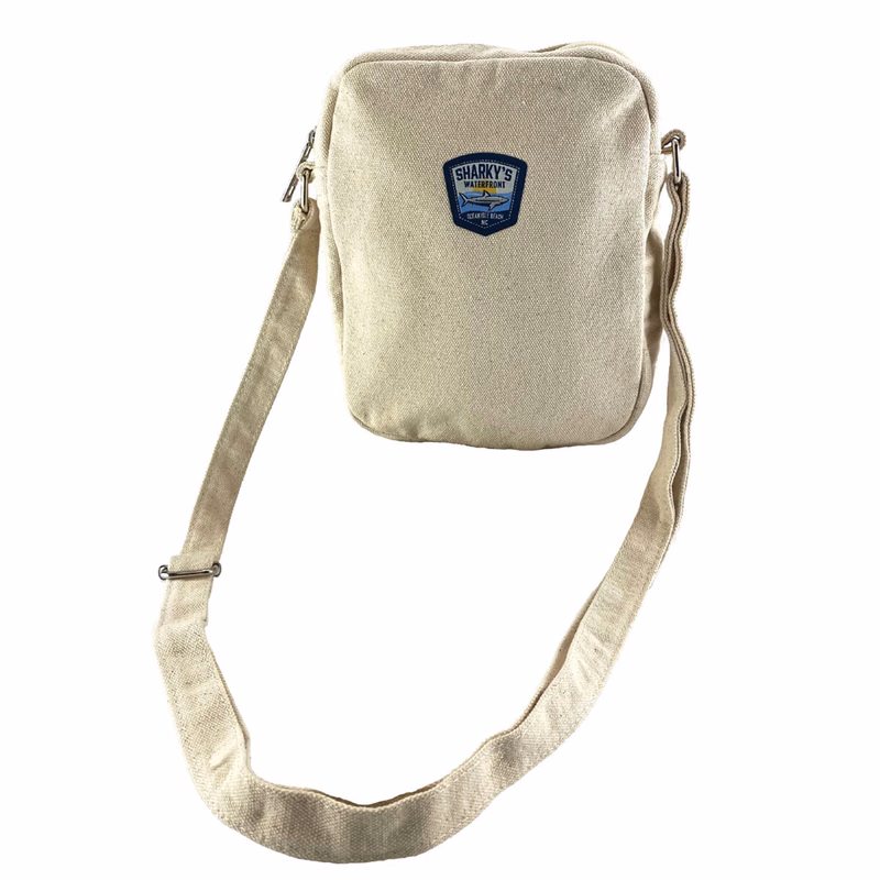 Canvas Crossbody Bag w/ Woven Patch (Discontinued)