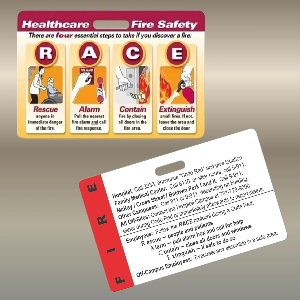 Badge, Hospital Fire Emergency Procedure with Slot 1