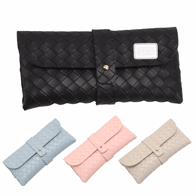 Woven Texture PVC Eyeglass Storage Pouch