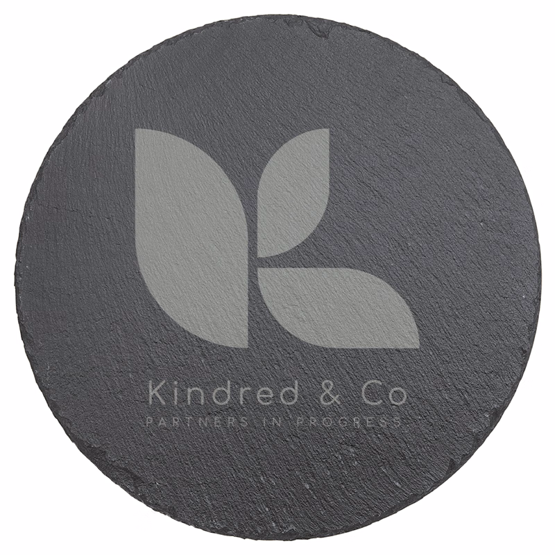 9" Round Slate Decor with Foam Pads