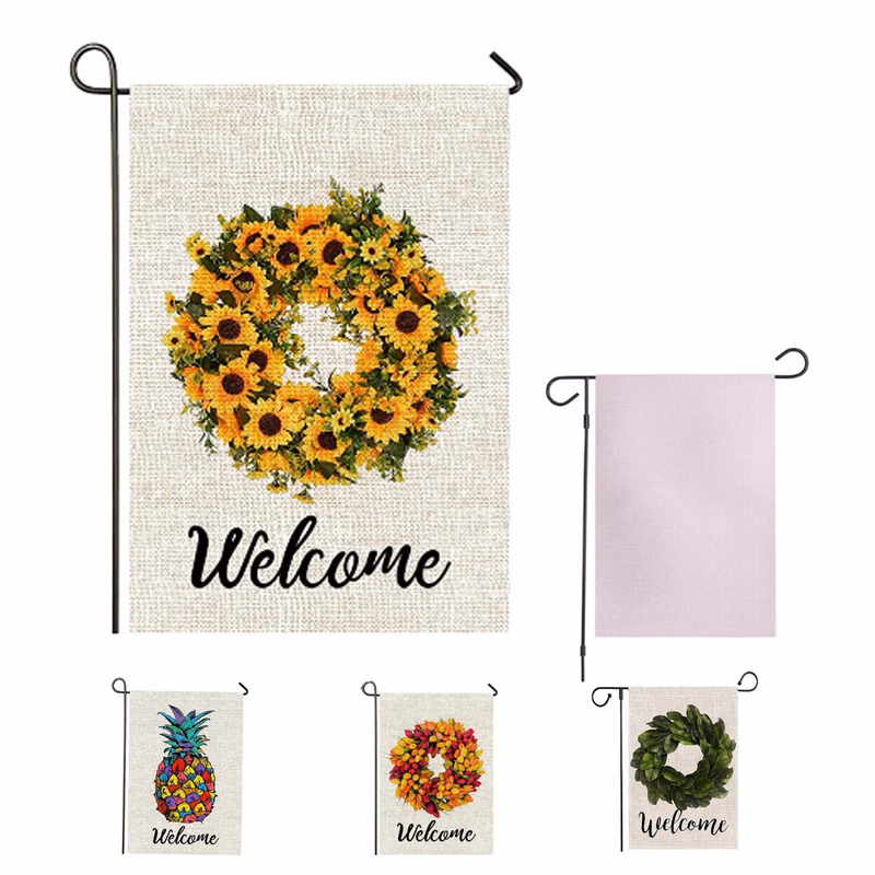 Burlap Garden Flags