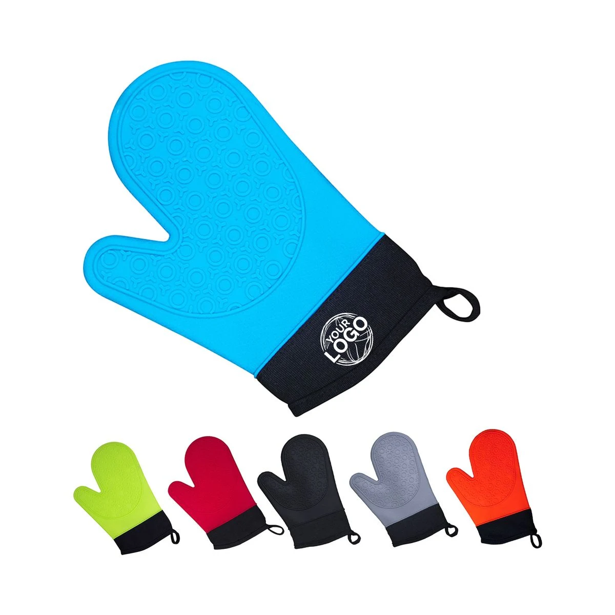 Extra Thick Silicone Oven Mitts with Cotton Lining 1