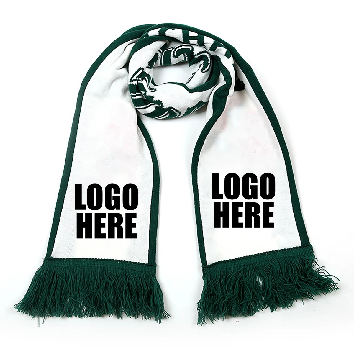 MOQ 50pcs Double-Sided Football Knit Scarf 1