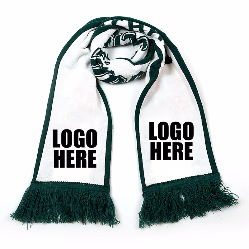MOQ 50pcs Double-Sided Football Knit Scarf