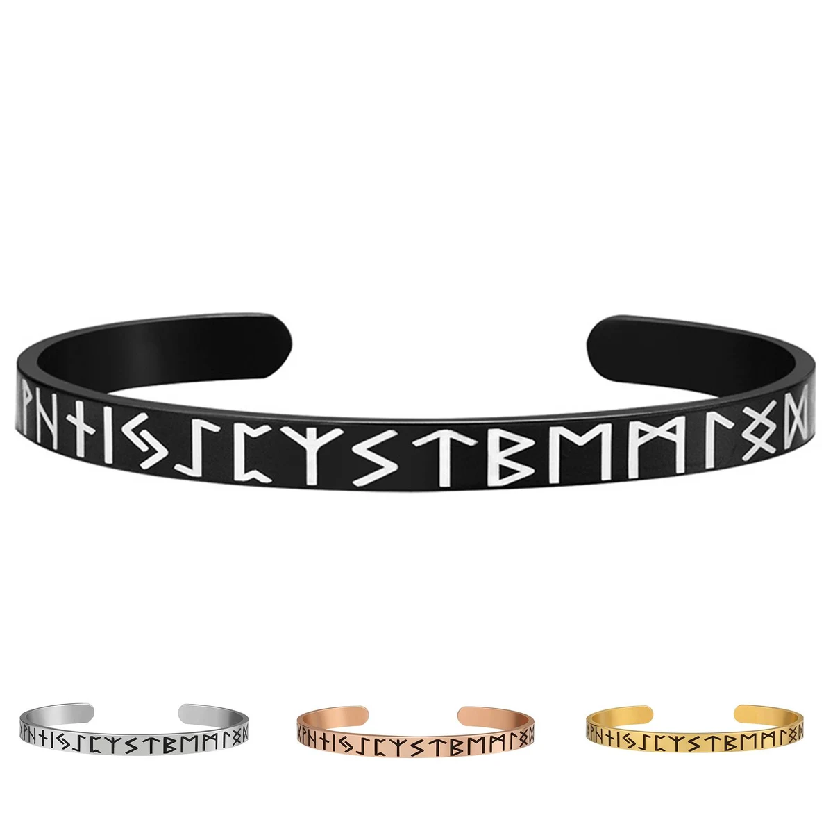 Stainless Steel C-shaped open character bracelet 1