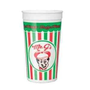 32 oz. Offset Print Smooth Plastic Stadium Cup 1