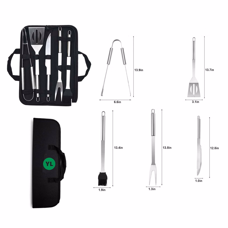 Stainless Steel Grilling Tool Set