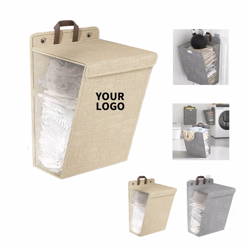 Folding Laundry Hamper With Handle And Cover 17.72" Length X 13.78" Width X 3.94" Height