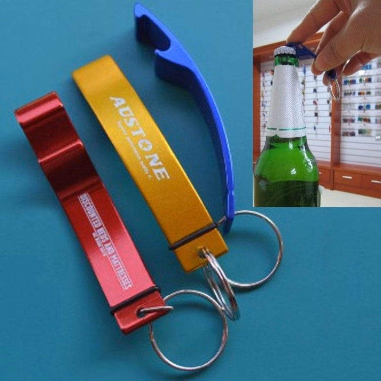 Aluminum Bottle Opener/Keychain - 3"x1/2"
