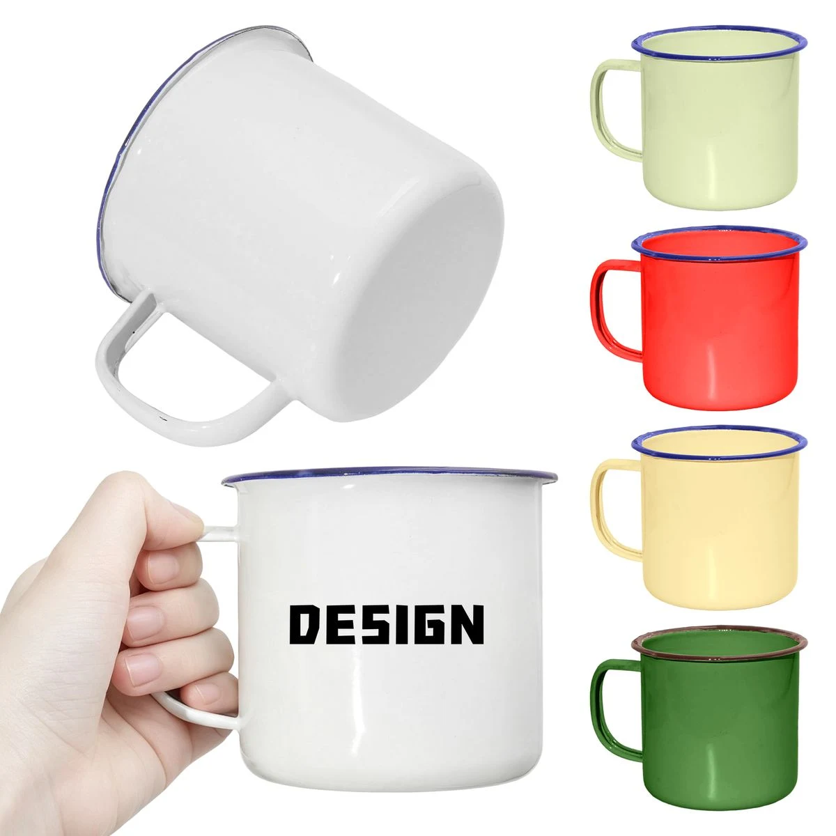 16oz Enamel Camping Mug 1
