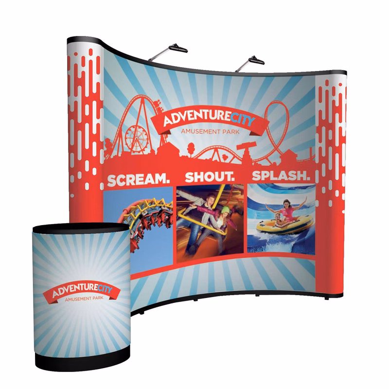 10' Curved Show 'N Rise Floor Display Kit (Full Mural)