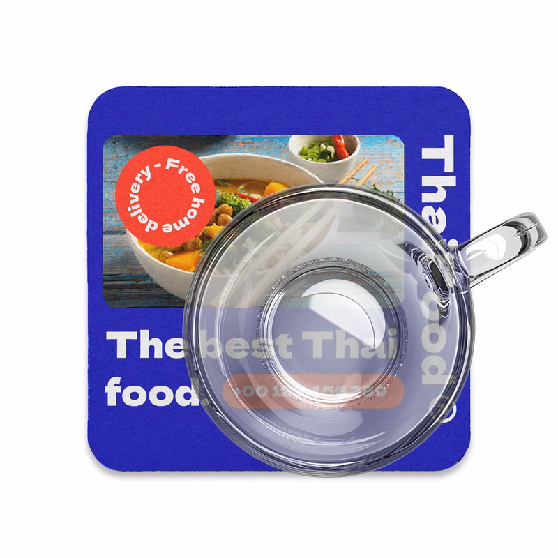 3.5" Square Pulpboard Coaster - Full-Color print