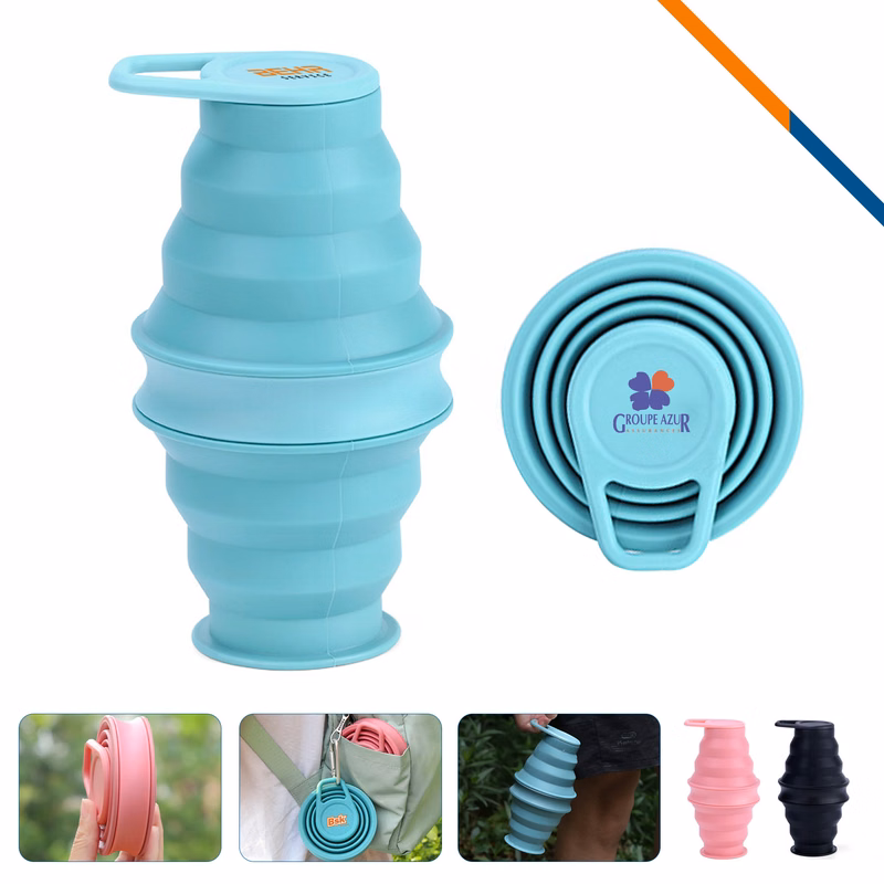 FoldiCup Collapsible Silicone Water Bottle - 17 OZ.