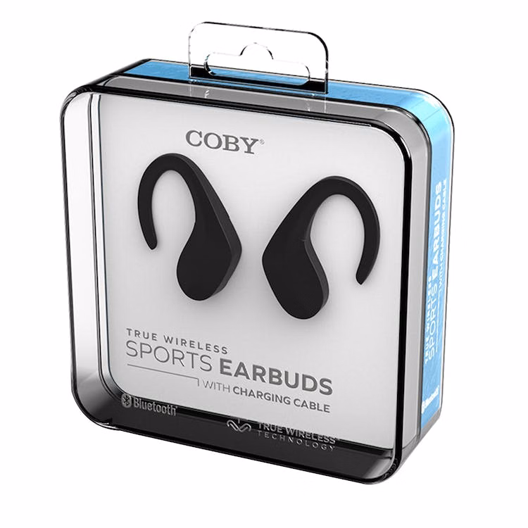 Sports Earbuds - Black Slim Profile