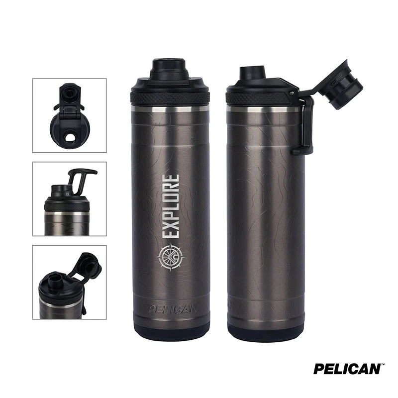 Pelican Pacific™ Chug 26 oz. Topographical Recycled Double Wall Stainless Steel Water Bottle 1