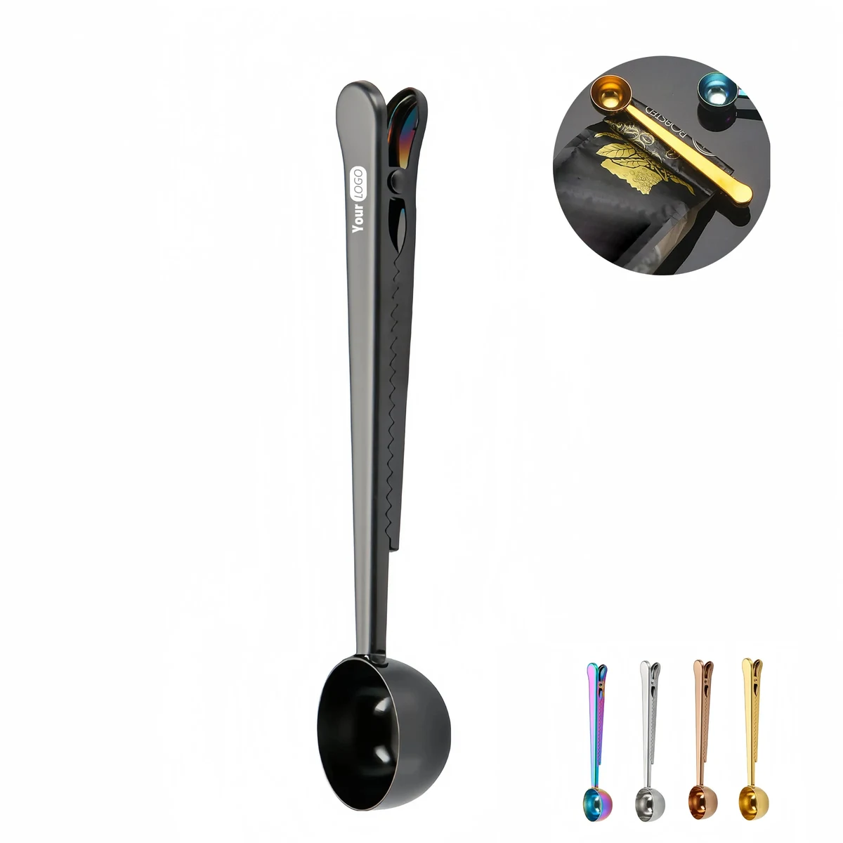Stainless Steel Coffee Measuring Spoons With Clips, 10 Piece 1