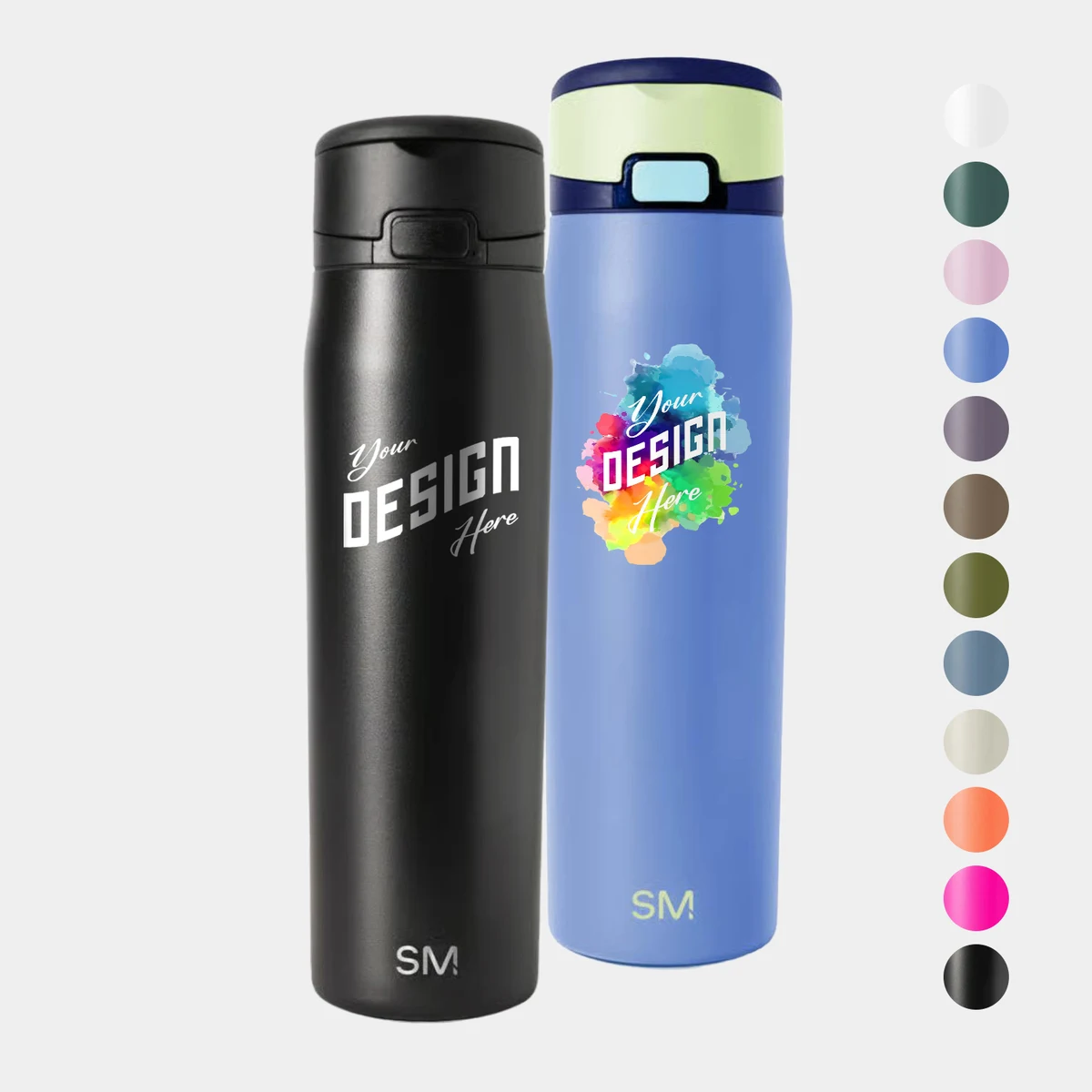 24 oz Simple Modern® Mesa Loop with Covered Spout Water Bottle, custom water bottle with logo imprint 1